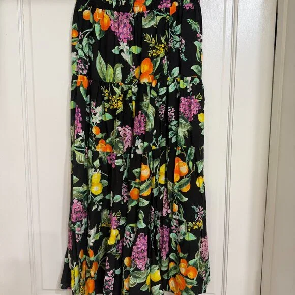 NEW with Tags Aqua beautiful Spring/Summer Floral skirt sz S - Picture 2 of 6